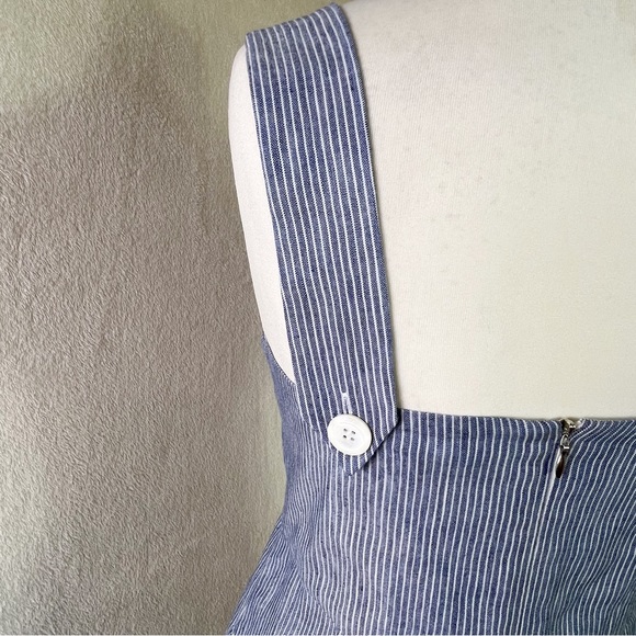 MaxMara Weekend Blue & White Striped Linen & Cotton Lightweight Dress UK 10 - Picture 11 of 11